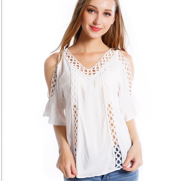 Sweet & Sexy Off-Shoulder V-Neck Summer Beach Top - Picture 8 of 8